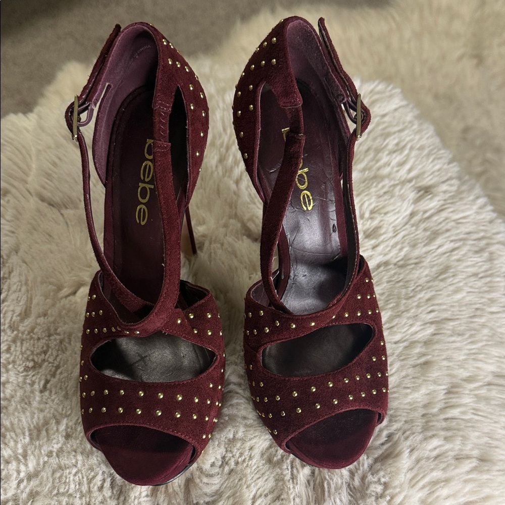 Bebe Dark  Studded Heels